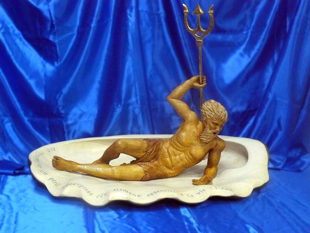 Sculpture de personnage " Neptune "